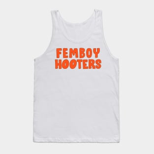 Femboy Hooters - Text-Only Uniform Design Tank Top